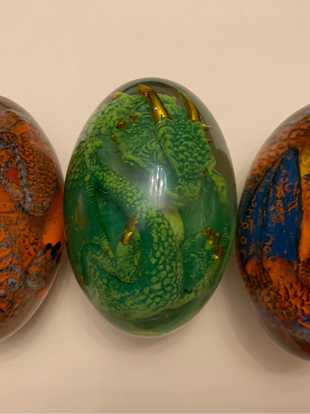 Green Dragon Resin Egg Décor for Reptile Lovers